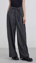 Check2Check-Striped Drape Suit Pants Men Women Suitable For Laced-Up Style Three-Dimensional Folding