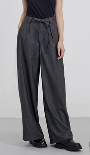 Check2Check-Striped Drape Suit Pants Men Women Suitable For Laced-Up Style Three-Dimensional Folding