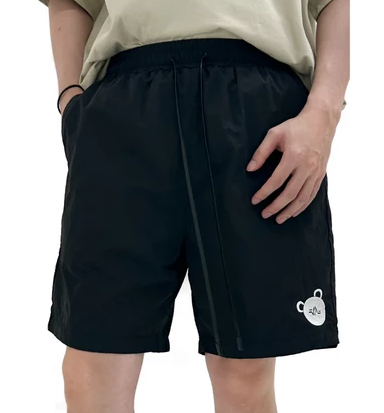 EMBROIDERED BEAR CARGO (BLACK) PANTS